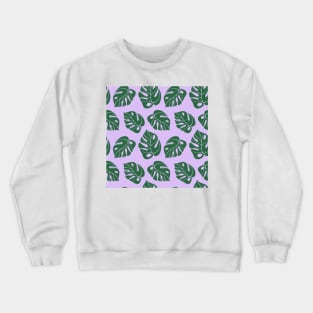 Tropical pattern with monstera leaves Crewneck Sweatshirt